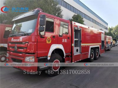 China 380HP HOWO 6x4 Fire Pumper Truck With Water And Foam Tank for sale