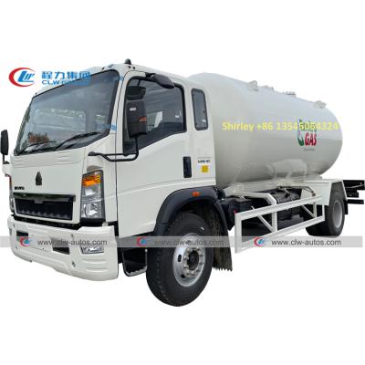 China De 7 toneladas de 5 toneladas de 2 toneladas de cauda cortada do caminhão de petroleiro de RHD LPG à venda
