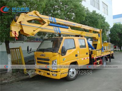 中国 JMC 18mの油圧トラックによって取付けられる空気の仕事プラットホーム 販売のため
