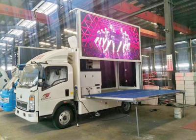 China HOWO 4x2 Mobile Stage Truck With LED Billboard for sale