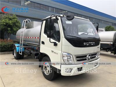 China Foton 4x2 5000L Small Fuel Tank Truck With Gear Pump for sale