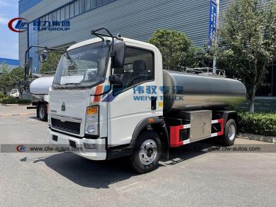 China camión comestible del transporte del agua 2B de 10cbm Sinotruk Howo SS 304 en venta
