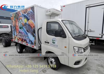 China LHD 4 Wheels 2T Gasoline Engine Small Refrigerator Truck for sale
