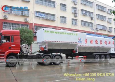 China SGS Tri Axle 56M3 Hydraulic Auger Grain Truck Trailer for sale