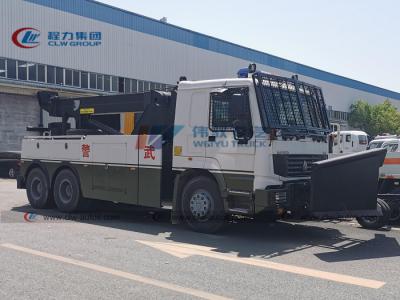 Κίνα Ρυμουλκώντας φορτηγό οδικής αποκατάστασης της Κίνας 6*6 Sinotruk HOWO 16t 20tons 25t με την μπροστινή διάσωση Wrecker φτυαριών προς πώληση