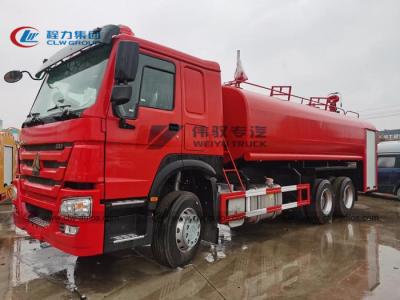 China 20tons Sinotruk HOWO 336HP Sprinkler Water Tank Forest Fire Rescue Fighting Truck for sale