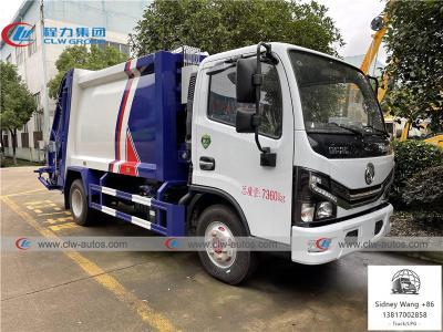 China Dongfeng Duolica 4x2 6000L Rear Load Garbage Compactor Truck for sale