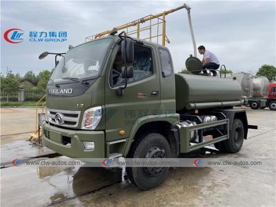 China Left Hand Driving Foton 4x4 113HP Water Bowser Truck for sale