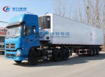 China Dongfeng 6x4 Tractor With 40 - 50T Refrigerator Semi Trailer for sale