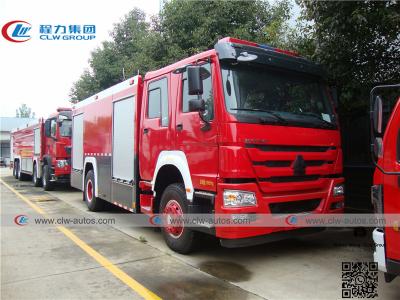 China LHD Sinotruk Howo 4x2 5cbm Water Tank Fire Fighting Truck for sale