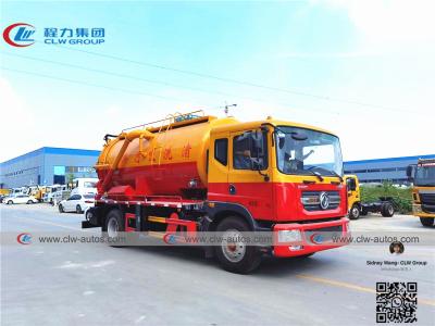 China Dongfeng D9 Duolicar 15m3 Vacuum Sewer Tank Truck for sale
