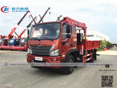 China Foton Rowor 4x2 5 - 7 Ton Hydraulic Telescopic Boom Truck brachten Kran an zu verkaufen
