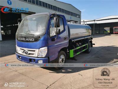 China LHD Foton Forland 5 Tons Water Bowser Truck With High Pressure Water Cannon for sale