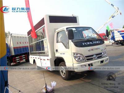 China LHD Foton Forland 4x2 LED Billboard Truck With Roller Poster for sale
