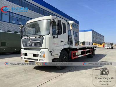 China Dongfeng Tianjin Kingrun VR 4x2 210HP 10T Flatbed Wrecker Tow Truck Te koop