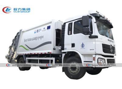 China SHACMAN 4x2 6 Wheeler 14 16cbm Rear Loader Compressed Garbage Truck for sale