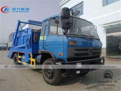 China 4x2 Dongfeng 4cbm Self Loading Swing Arm Garbage Truck With Hanging Chain for sale