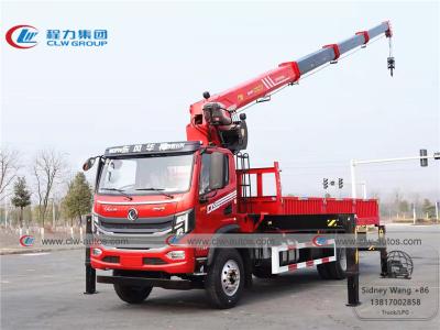 中国 Dongfeng 5T 6.3T 8Tのトラックはまっすぐに4つの段階の望遠鏡腕を搭載するクレーンを取付けた 販売のため