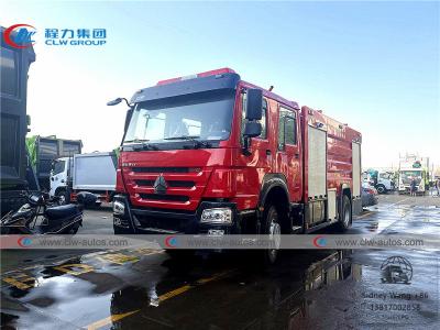 China Sinotruk Howo 4x2 6CBM Water Tank Firefighter Truck for sale
