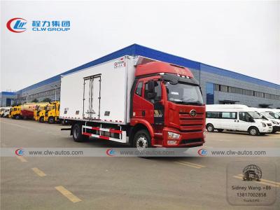 China 10T FAW 4x2 Refrigerated Van Truck With Carrier Hanxue Thermo King Freezer Unit for sale