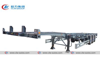 Chine 40FT 45FT 3 remorque squelettique à plat de l'axe 45T pour le chargement de conteneur à vendre
