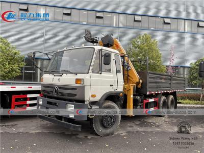 China Dongfeng 6x4 Cargo Truck Mounted Folding Boom Crane 12tons for sale