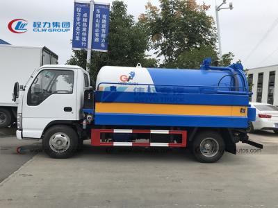 China Mini ISUZU Sewer Dredging And Cleaning Truck With 2m3 Water Tank 3m3 Septic Tank for sale