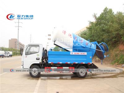 China Carbon Steel Vacuum Septic Truck Durable Anti Corrosion 6mm 3000 Liters 3cbm for sale