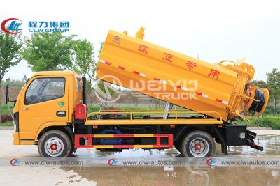Chine Gallons de Jet Vacuum Truck Sewer Cleaning combinés par acier au carbone 140HP 5000Liters 5cbm à vendre