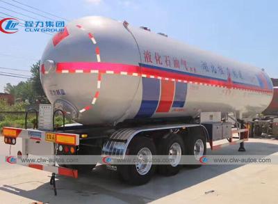 Chine Semi-remorque 61.9cbm 25T de réservoir de gaz de camion-citerne aspirateur de Q345R Q370R Q420R LPG semi à vendre