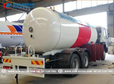 China 336HP HOWO 6X4 Gas Cylinder Tanker Filling Trucks LPG Bobtail Truck 24cbm 12tons for sale