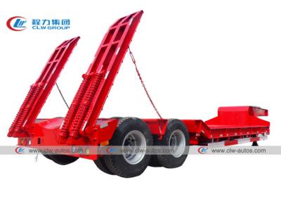 China 2 Axle Lowbed Lowboy Semi Trailer 40 Tons 45 Tons For Construction Machine for sale