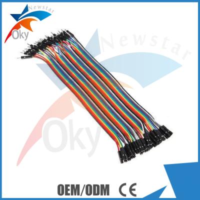 China 1 Pin-1 Pin Female To Male Jumper Wires For Arduino , 40pcs In Row Dupont Cable 20cm for sale
