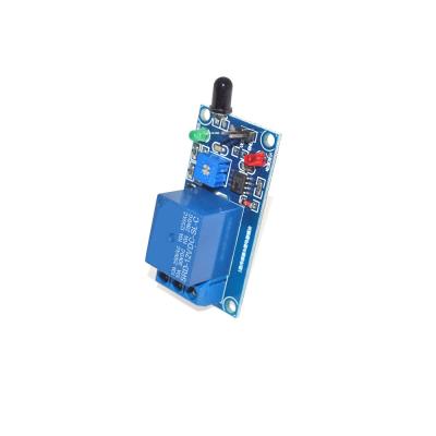 China Flame Sensor 12v Arduino Relay Module Combo Flame Fire Detection Alarm Board for sale