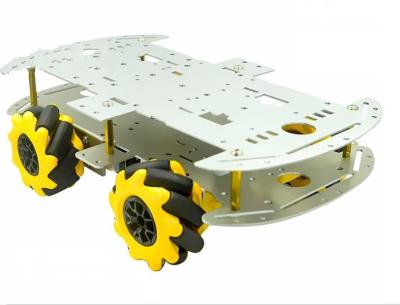 中国 Mecanumの車輪が付いているアルミ合金RCのロボット車のシャーシ 販売のため