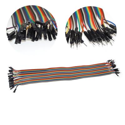 China 40cm 40 Pin Male To Female Solderless Breadboard Jumper Wires for sale