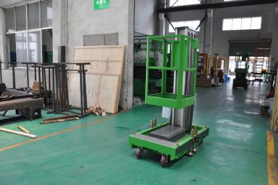 China Single Mast Aerial Work Platform Vertical Lift With AC Power Supply for sale
