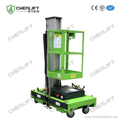 China CER einzelner Mast-Luftplattform-Aufzug mit anrechenbarer Batterie, einfache Anwendung zu verkaufen