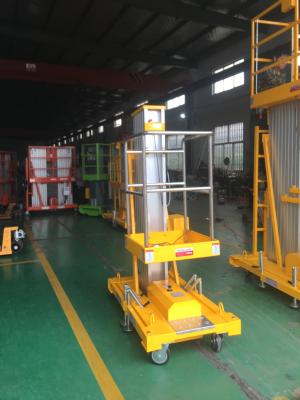 China poder de elevación vertical hidráulico de aluminio de la tabla de elevación de la plataforma de trabajo aéreo de los 8m 0.75Kw en venta