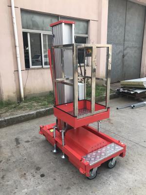 China 6M Single Mast Aluminum Aerial Access Platform Hydraulic Vertical Lift Table 125Kg for sale