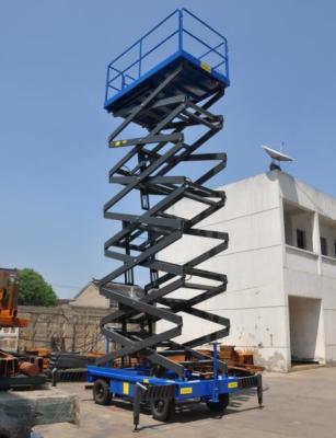 China Manual Pushing Mobile Scissor Lift 14 Meters Aerial Work Platform for sale