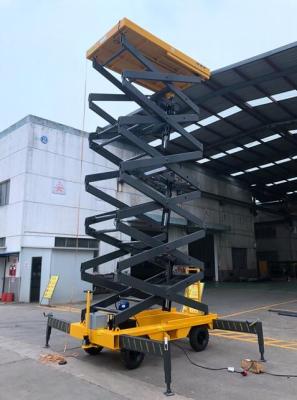 China 11 Meters Mobile Scissor Lift 500Kg Loading Capacity For Work At Height for sale