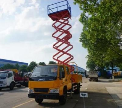 China 500kg Heavy Hydraulic Elevating Platform Truck Mounted Scissor Lift with 14m for sale