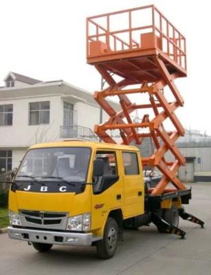 China 300kg Load 6m Height Mechanical Truck Mounted Scissor Lift for sale