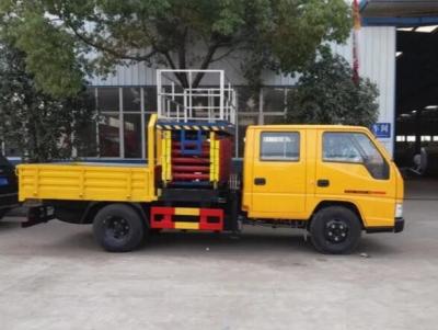 China 6m Lifting Height Truck Mounted Scissor Lift 450Kg Loading Capacity for sale