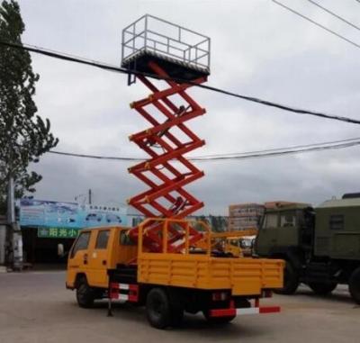 China 7.5 Meters Truck Mounted Scissor Lift with 450Kg Loading Capacity for sale