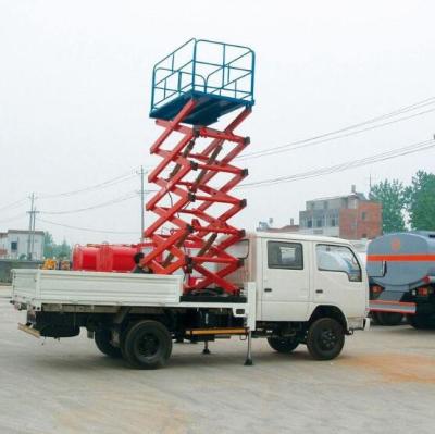 China 14m Lifting Height Mobile Truck Mounted Scissor Lift with 450kg Loading Capacity for sale
