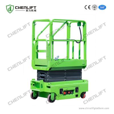 China 240Kg 5m  6m Working Height Mini Mobile Scissor With Extension Platform for sale
