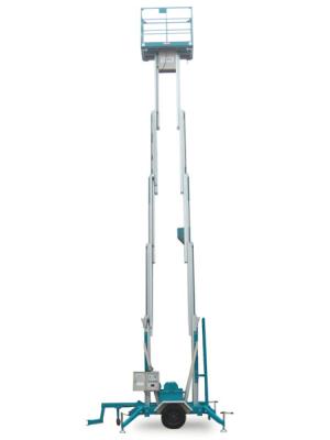 China 9m Lifting Height And 200Kg Lifting Weight Mobile Aerial Work Platform Aluminum Double Mast for sale