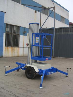 China One Mast 8m Aerial Work Platform , 130Kg Towing Type for sale